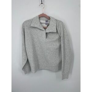 Te Verde Sweatshirt Womens Medium Gray Fleece Lined Textured Ottoman Outdoor NWT